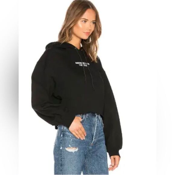 I Am Gia Madness Cropped Hoodie Sweatshirt in black M - Picture 2 of 9